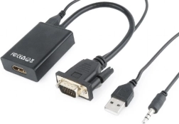 Μετατροπέας VGA σε HDMI 15 cm μαύρος
