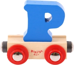 Βαγονάκι με το γράμμα P Bigjigs Rail
