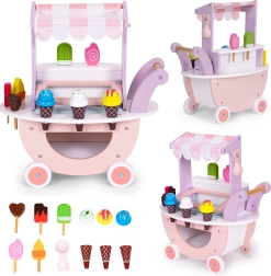 Ξύλινος πάγκος παγωτού για παιδιά 12 τεμ. ecotoys