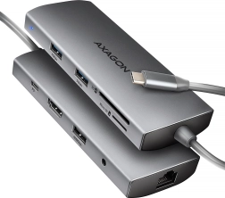 Πολυλειτουργικό hub USB‑C 9‑σε‑1 5 Gb/s με HDMI 4K/60 Hz, 3× USB‑A, αναγνώστη SD/microSD, GLAN, ήχο και PD 100 W, καλώδιο USB‑C 20 cm