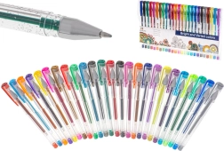 Χρωματιστά λαμπερά στυλό gel – σετ 25 τεμ.