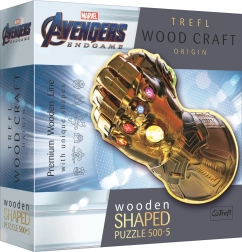 Ξύλινο διπλής όψης παζλ TREFL Wood Craft Origin Marvel: Το Γάντι της Αιωνιότητας – 505 κομμάτια
