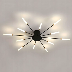 Οροφιαίος πολυέλαιος LED Fajerwerki 12W – μοντέρνος σχεδιασμός για σαλόνι και τραπεζαρία