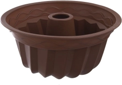 Φόρμα σιλικόνης για κέικ bundt με καμινάδα 23,5 cm καφέ