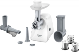Κρεατομηχανή Bosch MFW2517W με εξαρτήματα για τρίψιμο και αποχύμωση