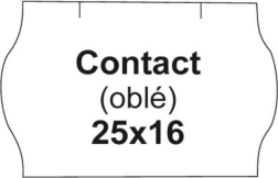 Στρογγυλές ετικέτες τιμής CONTACT, λευκές 25 × 16 mm, ρολό 1125 τεμ.