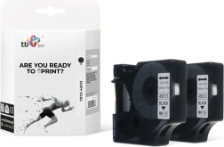Ταινία για DYMO 12 mm x 7 m, μαύρη εκτύπωση σε λευκό υπόβαθρο, 2 τεμ.