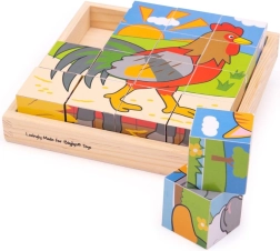 BIGJIGS TOYS εικονοκύβοι φάρμα