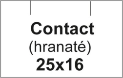 Τετράγωνες ετικέτες τιμών CONTACT, λευκές 25 × 16 mm, 1125 τεμ.