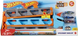 Hot Wheels αγωνιστικός μεταφορέας 2-σε-1 με πίστα 1,8 μ και χώρο αποθήκευσης για 20 αυτοκινητάκια