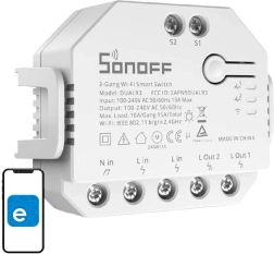 Έξυπνος διακόπτης Wi‑Fi SONOFF Dual R3 με μέτρηση κατανάλωσης