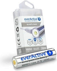 Επαναφορτιζόμενη μπαταρία 18650 3,7 V Li‑ion 2600 mAh με micro USB EVERACTIVE