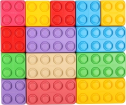 Σετ κατασκευών πολύχρωμα τουβλάκια junior 60 τεμ. MARIOINEX