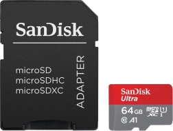 Κάρτα SanDisk Ultra microSDXC 64GB A1 με αντάπτορα