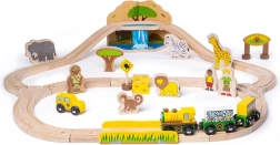 Ξύλινος σιδηρόδρομος Safari BIGJIGS RAIL