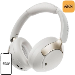 Qcy h3 pro ασύρματα over-ear ακουστικά με ANC – λευκά