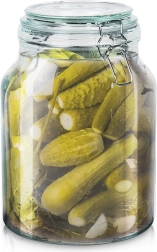 Γυάλινο βάζο με κλιπ IRMA 3,4 l