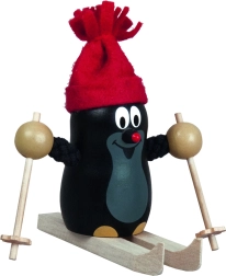 Detoa Ο Τυφλοπόντικας με σκι – ξύλινη φιγούρα 10 εκ.