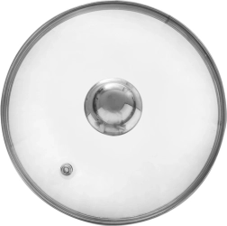 Γυάλινο καπάκι 22 cm με ανοξείδωτο χείλος