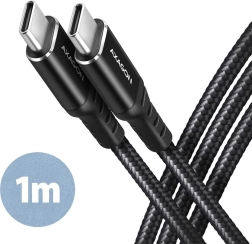 Καλώδιο USB-C σε USB-C 1 m, Power Delivery 60W, 3A, μαύρο