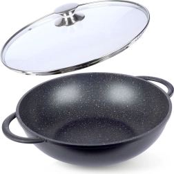 Γρανιτένιο wok με καπάκι 32 cm