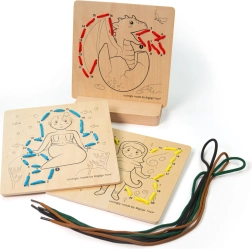 Bigjigs Toys πέρασμα κορδονιών σύμφωνα με τους αριθμούς – παραμύθια