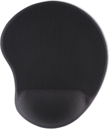 Εργονομικό μαύρο mousepad με στήριγμα καρπού Hama