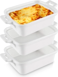 Λευκά πορσελάνινα πυρέξ 160 ml, σετ 3 τεμαχίων