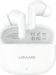 Ασύρματα ακουστικά TWS USAMS E05 Bluetooth 6.0 λευκά