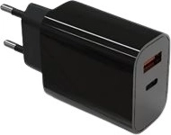 Φορτιστής ρεύματος 20 W με USB‑C και USB‑A με Power Delivery, μαύρος