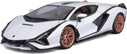 Μεταλλικό μοντέλο αυτοκινήτου 1:18 Lamborghini Sián FKP 37 λευκό‑μαύρο Bburago