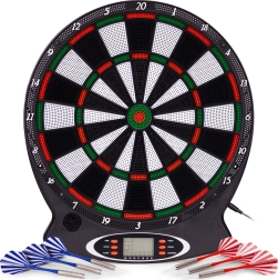 Ηλεκτρονικός στόχος για βελάκια με LCD, 38 cm, 18 παιχνίδια, σετ με 6 βελάκια