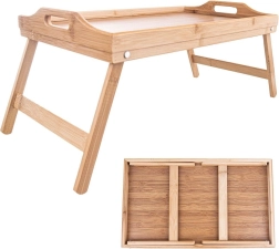 Πτυσσόμενο μπαμπού δίσκος πρωινού 50 × 30 × 24,5 cm