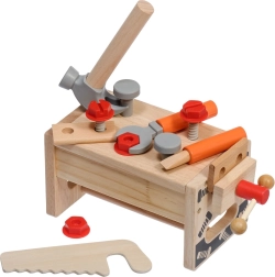 Lucy & Leo μεγάλο ξύλινο σετ εργαλείων με πάγκο εργασίας για παιδιά