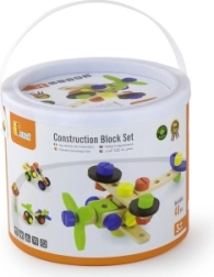 Ξύλινη κατασκευαστική σειρά σε κουβά, 48 κομμάτια (3+)