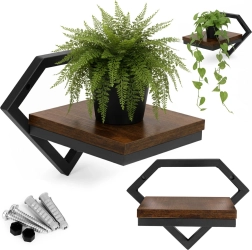 Κρεμαστό επιτοίχιο ράφι για φυτά loft ModernHome – διαμαντένιο πλαίσιο