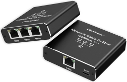 Μίνι switch διακλάδωσης Ethernet 1x3 RJ45 1000Mb/s USB-C αλουμινένιο