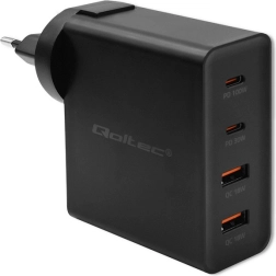 Φορτιστής GaN Power Pro 130 W, 2× USB‑C, 2× USB‑A, PD, μαύρος