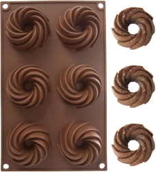 Σιλικονούχα φόρμα για μίνι μπαμπάδες καφέ 28 × 17 × 3 cm