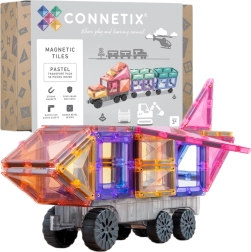 Connetix Pastel Transport Pack μαγνητικά κατασκευαστικά 50 κομμάτια