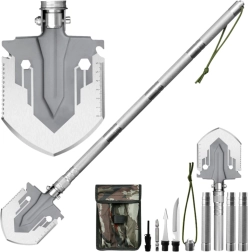 Πτυσσόμενη στρατιωτική σκαπάνη 16σε1 με μαχαίρι και πυρόλιθο