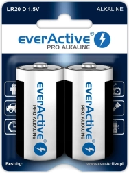 Αλκαλικές μπαταρίες D (LR20) everActive, blister 2 τεμ.