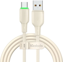 Καλώδιο USB‑C Mcdodo με LED, 1,2 m, μπεζ