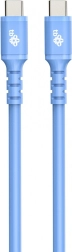 Μπλε σιλικονούχο καλώδιο USB C - USB C 1m