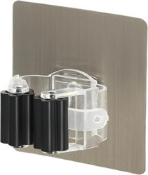 Αυτοκόλλητη επιτοίχια βάση για σφουγγαρίστρα και σκούπα με προφιλωμένο κύλινδρο