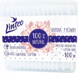 Χαρτινά βαμβακοφόρα στικ LINTEO 100 τεμ.
