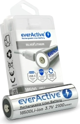Επαναφορτιζόμενη μπαταρία EverActive 18500 Li-ion 3,7V 2100 mAh USB‑C