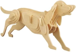 Woodcraft ξύλινο 3D παζλ σκύλος