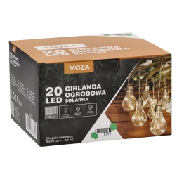 Ηλιακή γιρλάντα κήπου 20 LED θερμό λευκό 5,8 m IP44