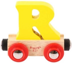 Bigjigs Rail βαγονάκι ξύλινου σιδηρόδρομου με γράμμα R